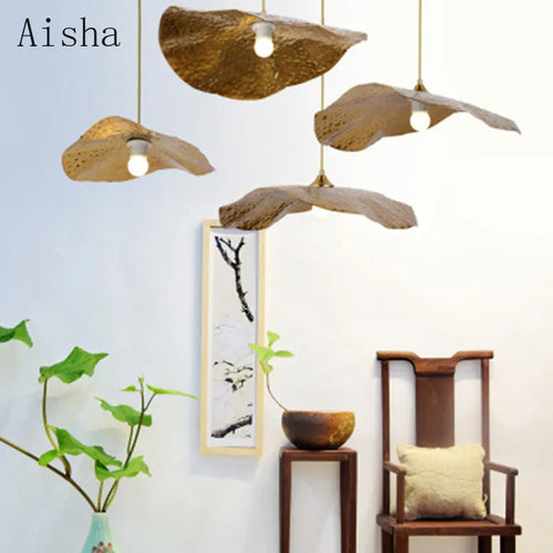 suspension créative en fer style chinois lotus pour décoration intérieure - vue 5 sur 7