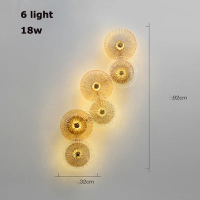 lampe à poser postmoderne en verre et fer doré lotus - vue 11 sur 10