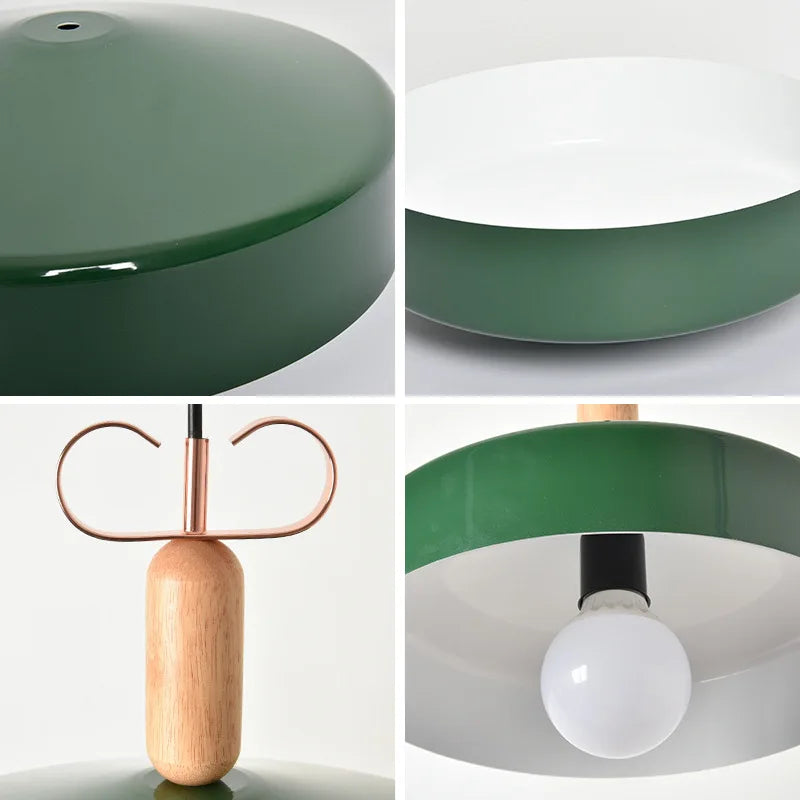 lustre en bois massif style nordique pour bar et café - vue 4 sur 6