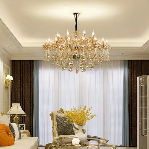 lustre en cristal moderne pour intérieur élégant et raffiné - vue 4 sur 15
