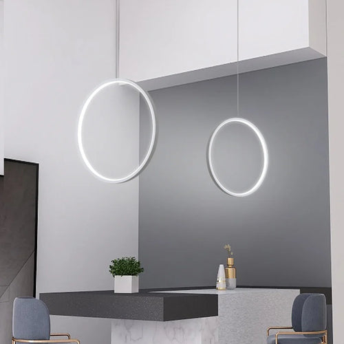 suspension circulaire moderne idéale pour bar ou cuisine - vue 2 sur 18