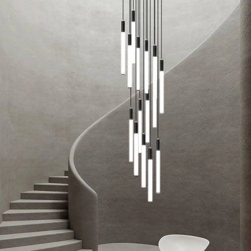 lustre moderne à led pour éclairage intérieur spiralé - vue 4 sur 12