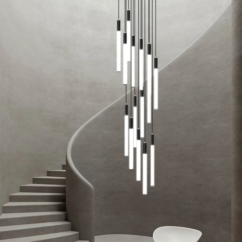 lustre moderne à led pour éclairage intérieur spiralé - vue 3 sur 12