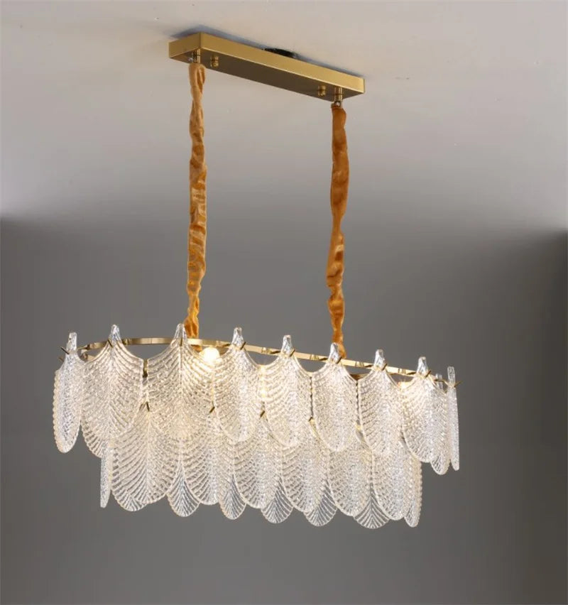 lustre de luxe en verre pour décoration intérieure élégante et moderne - vue 6 sur 17