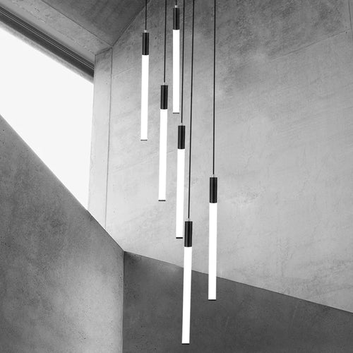 lustre moderne à led pour éclairage intérieur spiralé - vue 3 sur 12