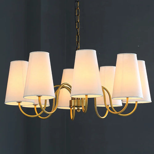 lustre moderne rétro en tissu pour intérieur élégant - vue 4 sur 8