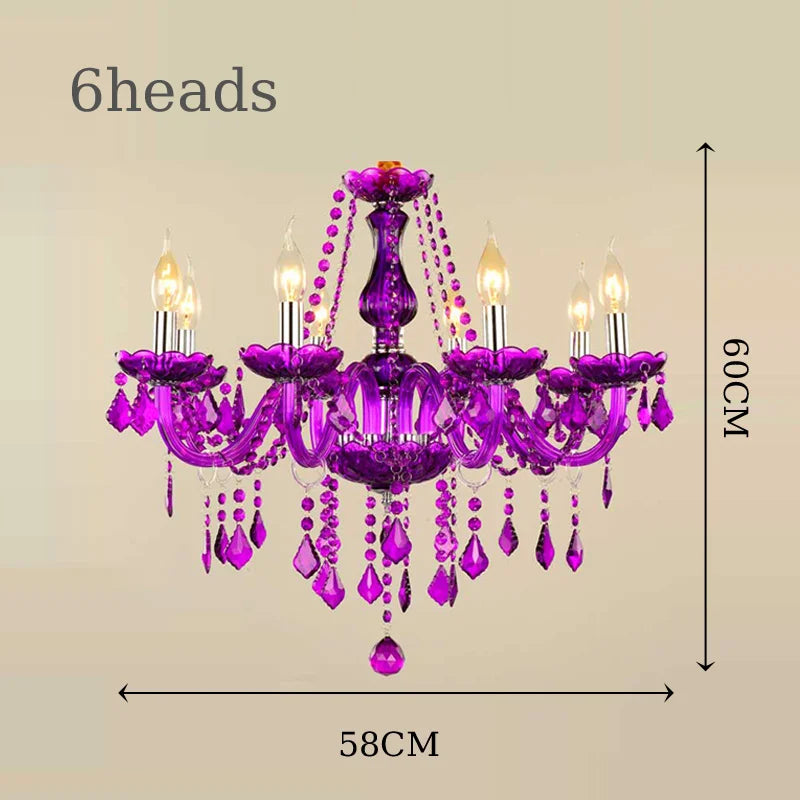 lustre en cristal de luxe pour mariage et restauration - vue 10 sur 13