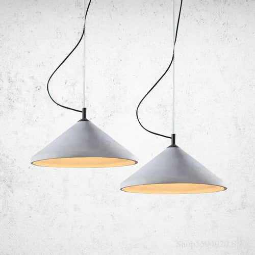 lustre en béton design loft pour bar et restaurant - vue 6 sur 6