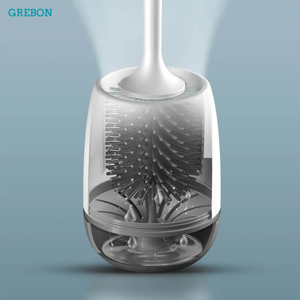 porte-brosse autonettoyant en silicone pour salle de bain - vue 5 sur 10