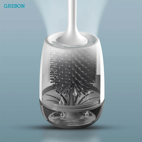 porte-brosse autonettoyant en silicone pour salle de bain - vue 5 sur 10