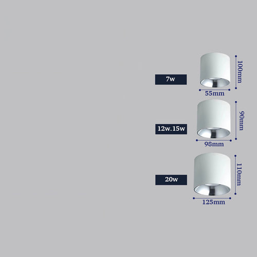 Spot LED moderne cylindrique en métal Chester - vue 6 sur 6