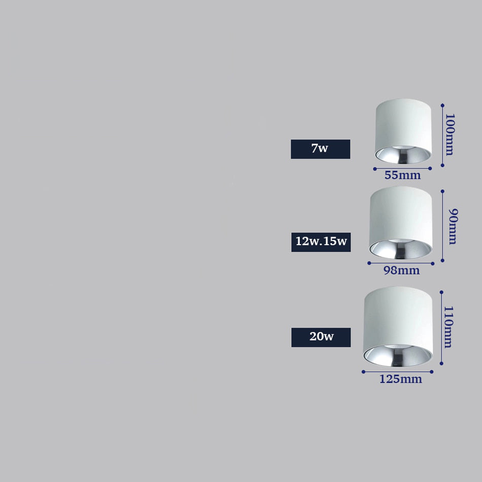 Spot LED moderne cylindrique en métal Chester - vue 6 sur 6