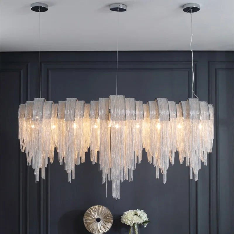 lustre moderne léger créatif pour espaces contemporains - vue 3 sur 12