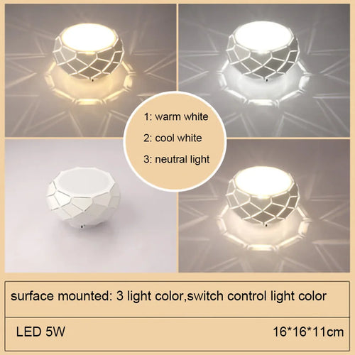 Plafonnier LED moderne simplicité 5W 12W - vue 9 sur 18