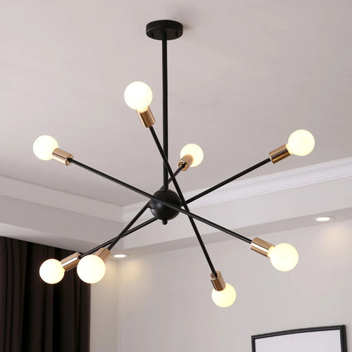 Plafond moderne à LEDs lustre lumière salon chambre industrielle spoutnik lustres suspension lampe créative éclairage maison décor - vue 2 sur 16