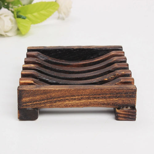 porte-savon en bambou naturel pour salle de bain et douche - vue 5 sur 6