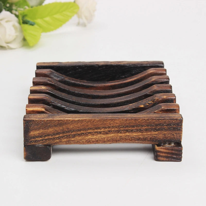 porte-savon en bambou naturel pour salle de bain et douche - vue 4 sur 6