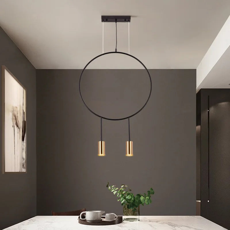 suspension moderne à trois têtes design créatif et élégant - vue 5 sur 27
