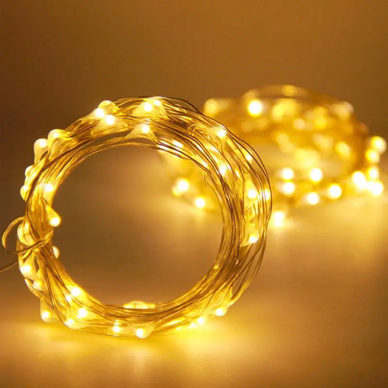 guirlande lumineuse led en fil de cuivre pour décorations de fête - vue 6 sur 15