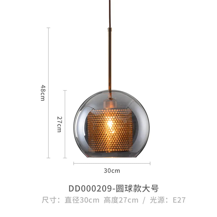 suspension moderne en verre pour décoration intérieure élégante - vue 15 sur 17