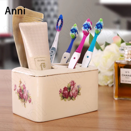 porte-brosse à dents en céramique design moderne pour salle de bain - vue 8 sur 10