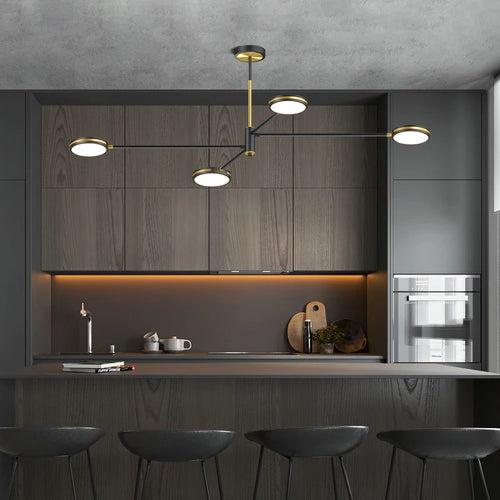 lustre led moderne pour restaurant style nordique - vue 7 sur 9