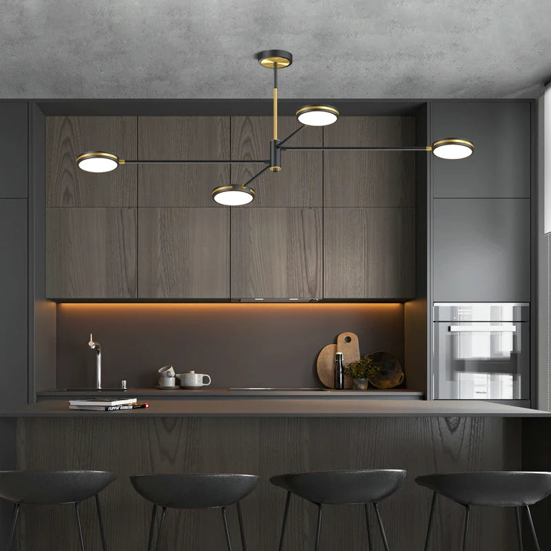 lustre led moderne pour restaurant style nordique - vue 6 sur 9