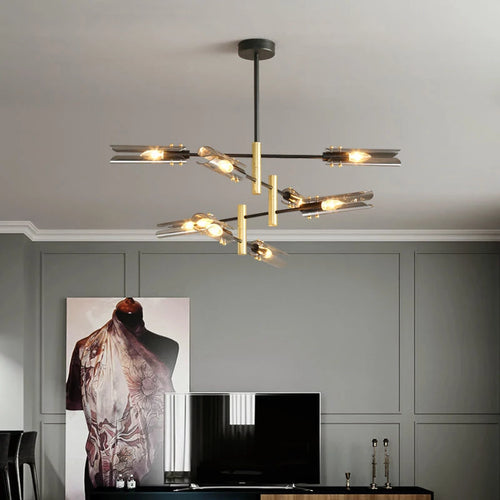 lustre en verre au design nordique et créatif - vue 4 sur 12