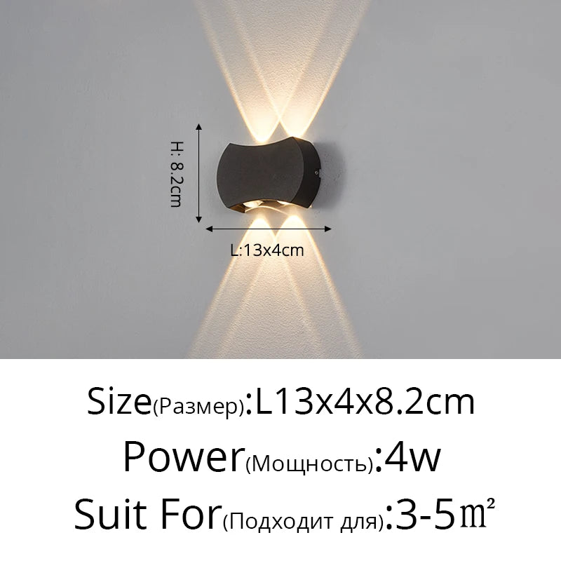 applique murale led moderne imperméable pour extérieur minimaliste - vue 13 sur 18