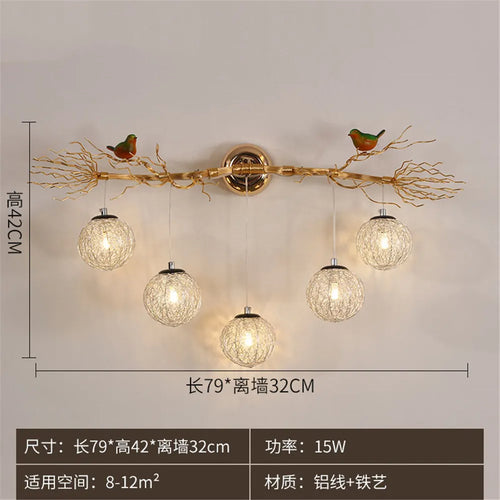 applique murale art déco en aluminium pour éclairage romantique - vue 12 sur 11