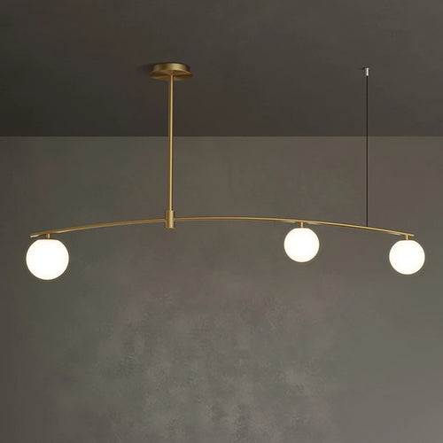 lustre moderne en métal et verre pour intérieur nordique - vue 5 sur 9