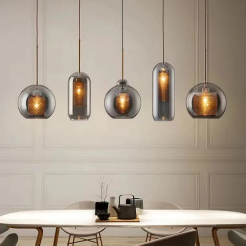 suspension moderne en verre pour décoration intérieure élégante - vue 2 sur 17