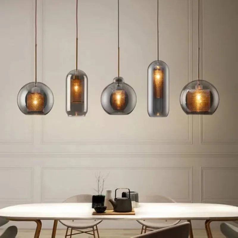 suspension moderne en verre pour décoration intérieure élégante - vue 2 sur 17