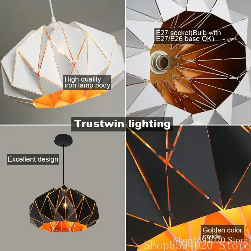 lustre moderne en fer design nordique pour intérieur élégant - vue 5 sur 9