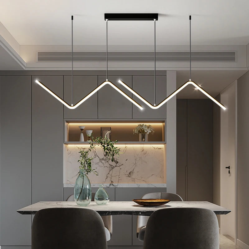 lustre moderne à led style nordique pour intérieur design - vue 1 sur 8