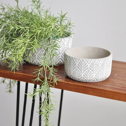 moules en silicone pour pots de fleurs en béton motifs feuillage - vue 3 sur 10