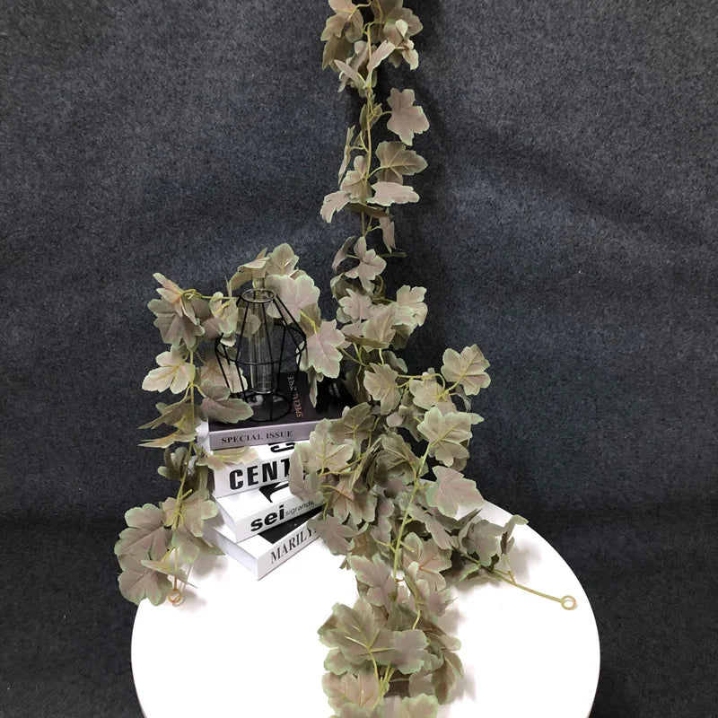 feuilles d'érable artificielles en rotin pour décoration intérieure et extérieure - vue 3 sur 8