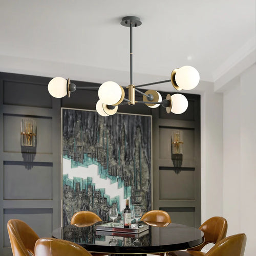 lustre moderne boule de verre pour éclairage intérieur décoratif - vue 6 sur 10