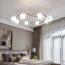 lustre moderne en verre blanc décoration artistique pour intérieur