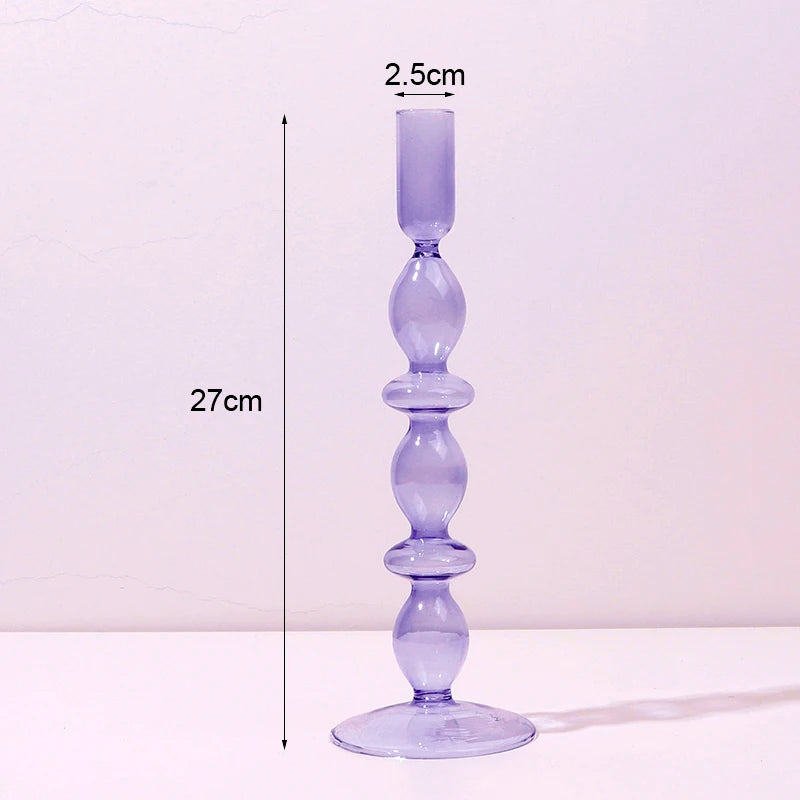 bougeoir en verre pour décoration romantique et festive - vue 9 sur 15