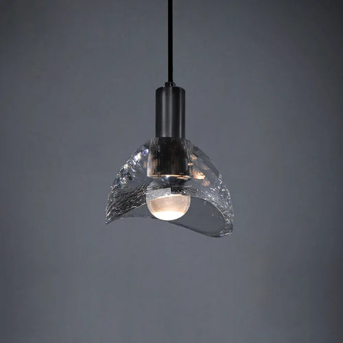 luminaire led suspension en cristal k9 de luxe postmoderne - vue 6 sur 8