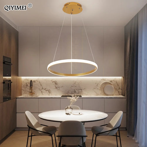 lampe led suspendue en aluminium luminaire décoratif d'intérieur nouveau - vue 5 sur 5