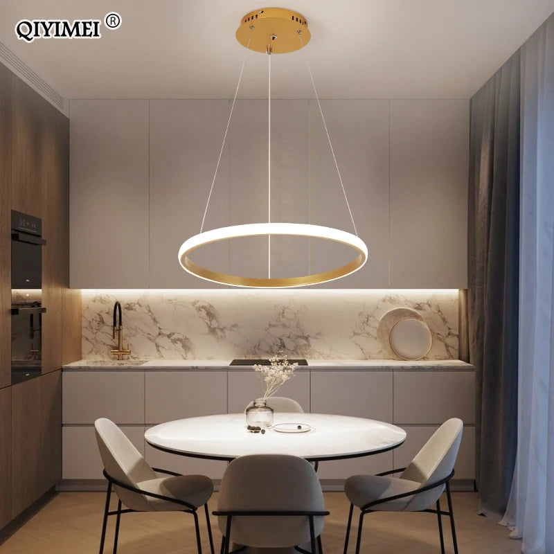 lampe led suspendue en aluminium luminaire décoratif d'intérieur nouveau - vue 5 sur 5