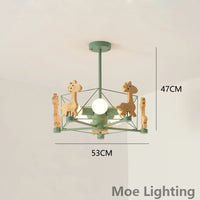 Lustre enfant LED en forme de girafe
