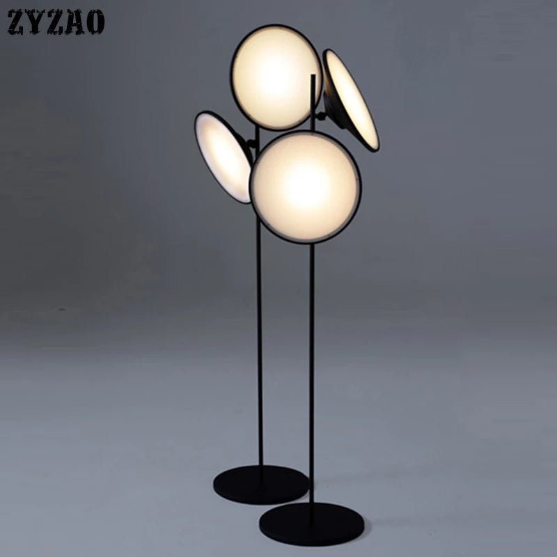 lampadaire nordique double tête design moderne en fer - vue 4 sur 7