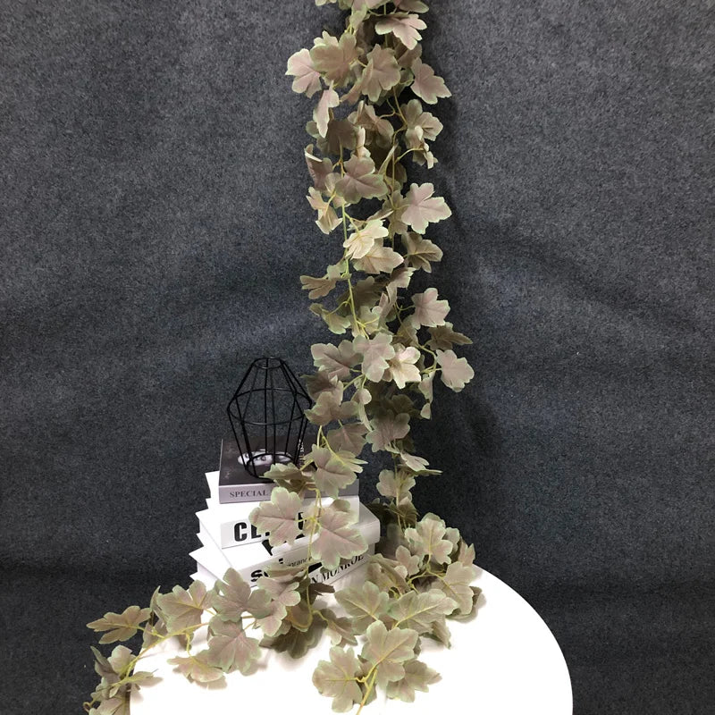 feuilles d'érable artificielles en rotin pour décoration intérieure et extérieure - vue 1 sur 8