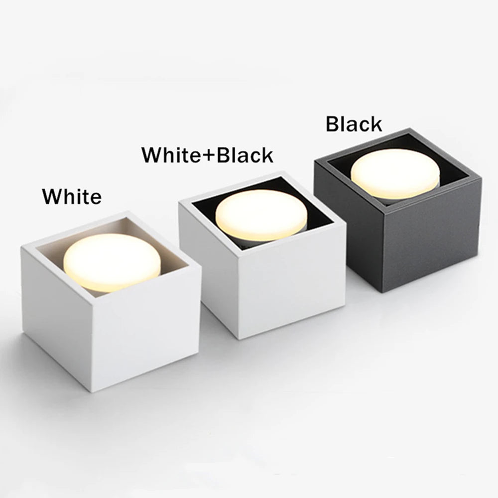 Spot LED montés en Surface lampe GX53 remplaçable rotative moderne LED éclairage intérieur - vue 5 sur 9