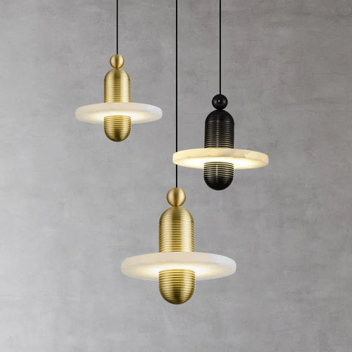 suspension moderne en marbre pour éclairage intérieur décoratif - vue 2 sur 9