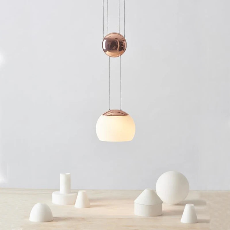 suspension nordique en verre design ajustable style loft - vue 8 sur 8