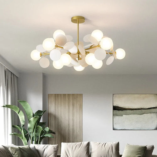 lustre led globe en verre acrylique coloré pour enfants - vue 4 sur 24